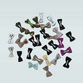 Graceful Threads: Assorted Embroidered Linen Hair Bows