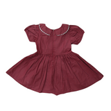 Berry Hug Embrace- Handcrafted Cotton Smocked Frock