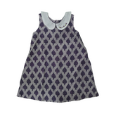 Orchid Breeze Aline Block Printed Cotton Frock