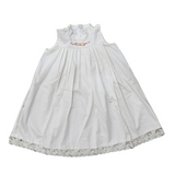 Lily Whispers: A Graceful White Dress With Exquisite Yoke Embroidery