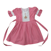 Blush Bloom: Delicate Embroidery On A Soft Pink Dress