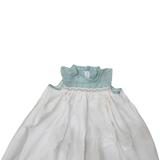 Hem Of Spring- High-Yoke Cotton Lycra Dress With Embroidery.