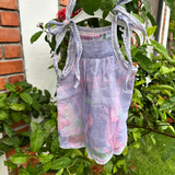 Pastel Breeze Shoulder-Cotton Kota Tie Frock With Lining