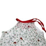 Cardinal Garden Tie-Up - Rayon Cotton Frock With Smocked Neckline