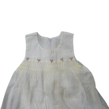 Lemon Lace Smocked Dress-Soft Cotton, Fully Lined