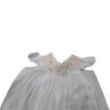 Ivory Haze-Soft Cotton Frock With Gentle Smocking