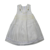 Whipped Lemon Cream-Soft Cotton Smocked Frock, Fully Lined