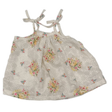 Meadow Bloom Hakoba Cotton Tie Up Dress With Smocked Neckline