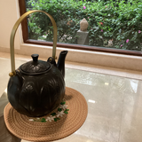 White Blossom Wicker Potmat