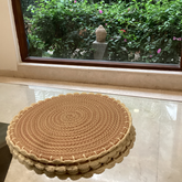 Natural Ivory Crochet-Edge Pot Mat