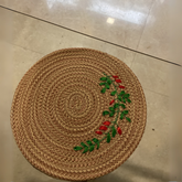 Ruby Blossom Satin Pot Mat