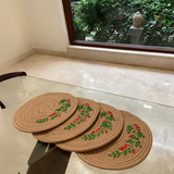 Ruby Blossom Satin Pot Mat