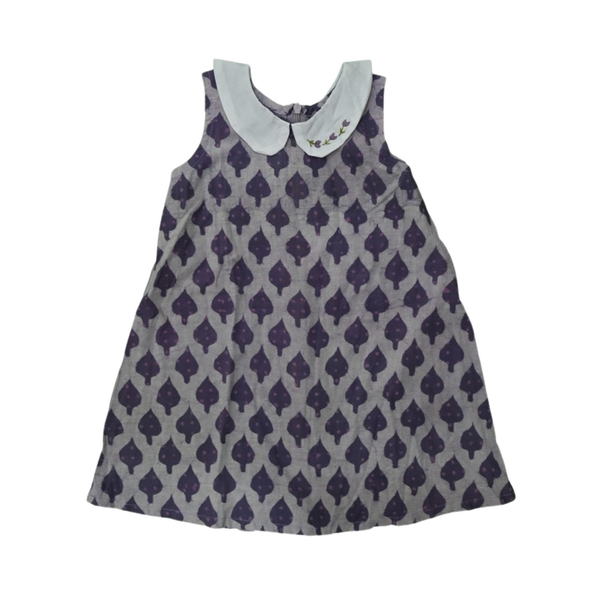 Orchid Breeze Aline Block Printed Cotton Frock