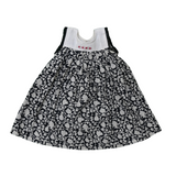 Ink & Thread: A Monochrome Charm In Hand-Block Printed Cotton Frock With Delicate Hand-Embroidery On The Yoke