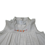 Lily Whispers: A Graceful White Dress With Exquisite Yoke Embroidery