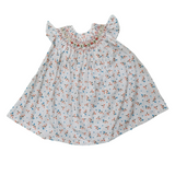 Ivory Bloom: A Delicate Dress With Hand Smocking And Intricate Yoke Embroidery