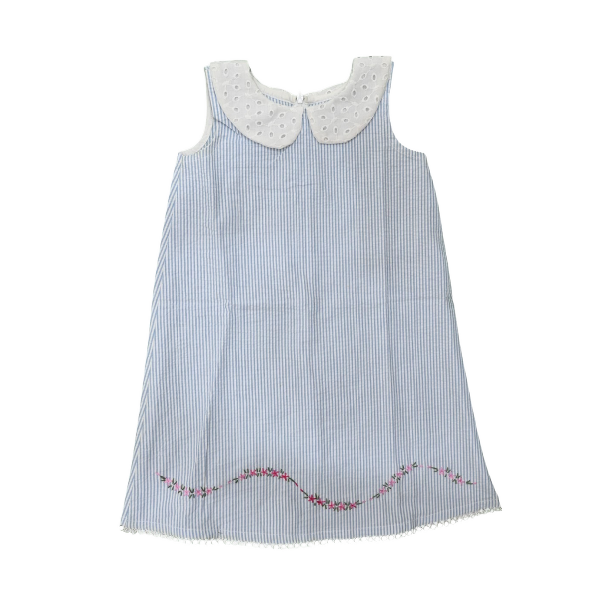 Bluebell Days: Hand-Embroidered Charm in Elegant Cotton.