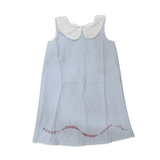 Bluebell Days: Hand-Embroidered Charm in Elegant Cotton.