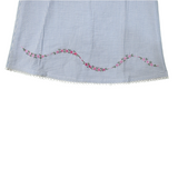 Bluebell Days: Hand-Embroidered Charm in Elegant Cotton.