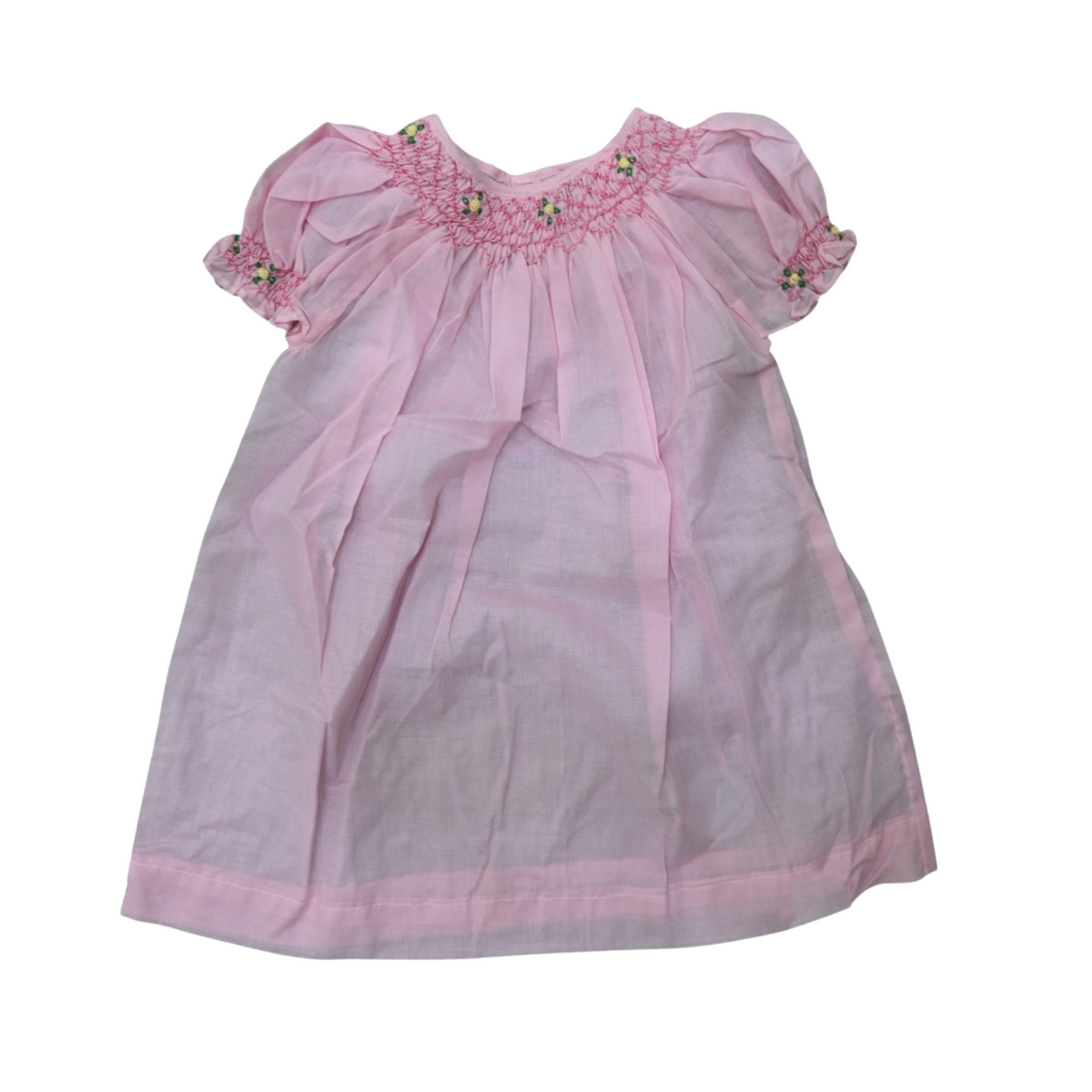 Soft Pink Dreams- The Elegance Of Smocked Cotton Dress.