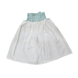 Hem Of Spring- High-Yoke Cotton Lycra Dress With Embroidery.