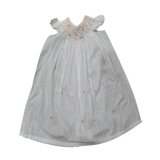 Ivory Haze-Soft Cotton Frock With Gentle Smocking