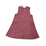 Twilight Rose-Pink A-line Dress With Subtle Star Embroidery