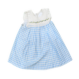 Checks & Charms: Delicate Embroidery Adorns This Blue Frock With Crisp White Yoke