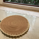Natural Ivory Crochet-Edge Pot Mat