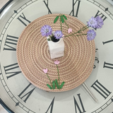 Blush Meadow Wicker Potmat